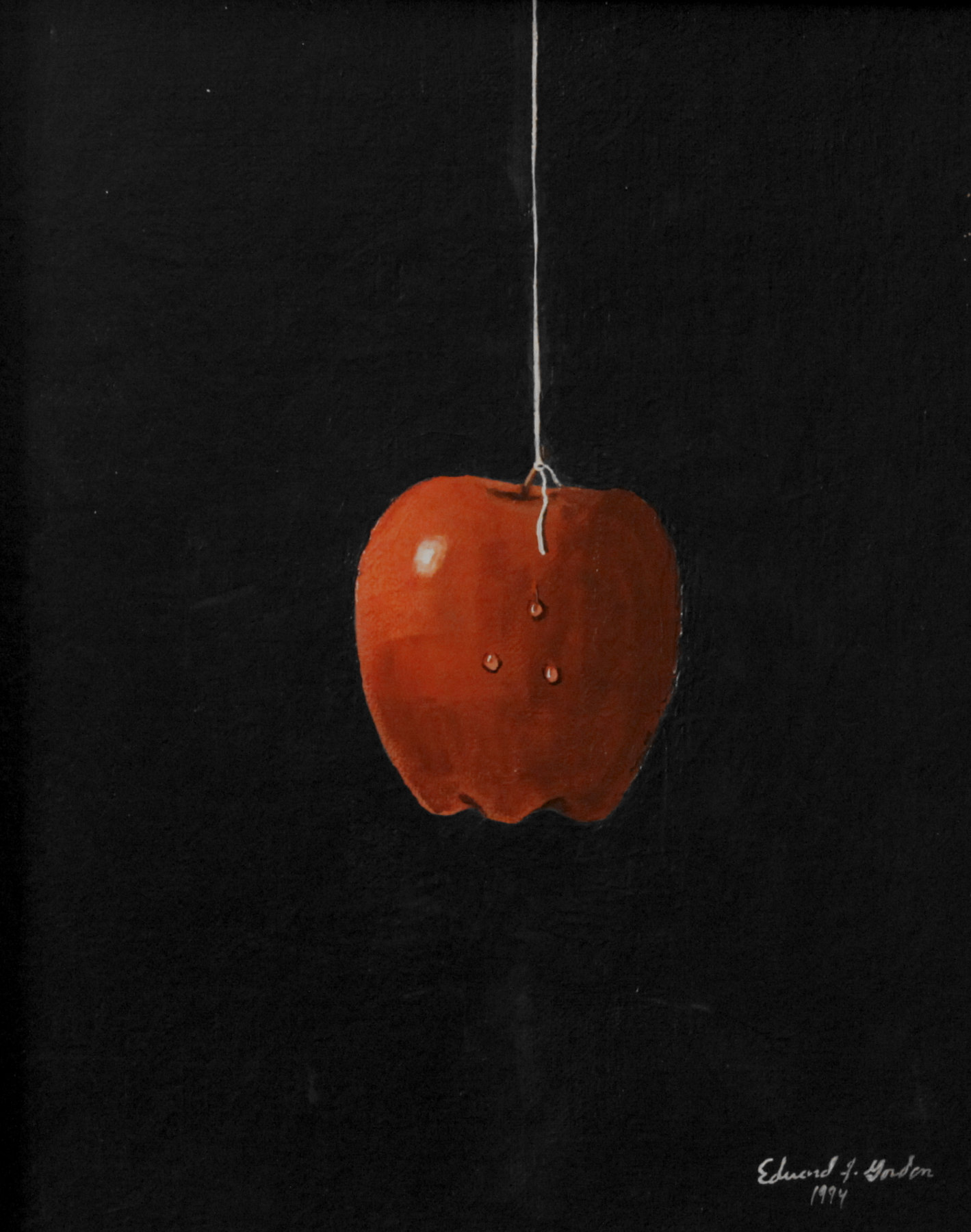 Still Life with Hanging Apple